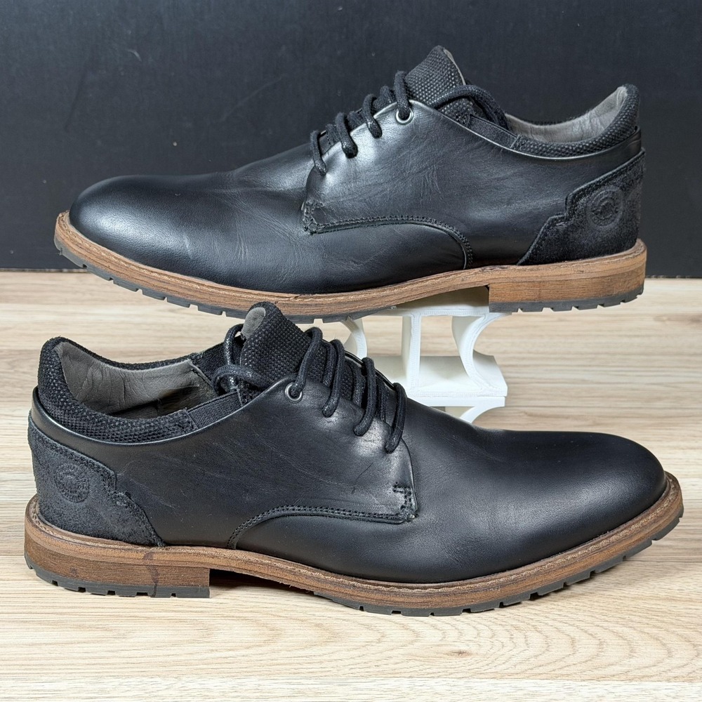 Bull Boxer Brandyn Shoes Mens Size 10 Black Leather Derby Handmade Portugal